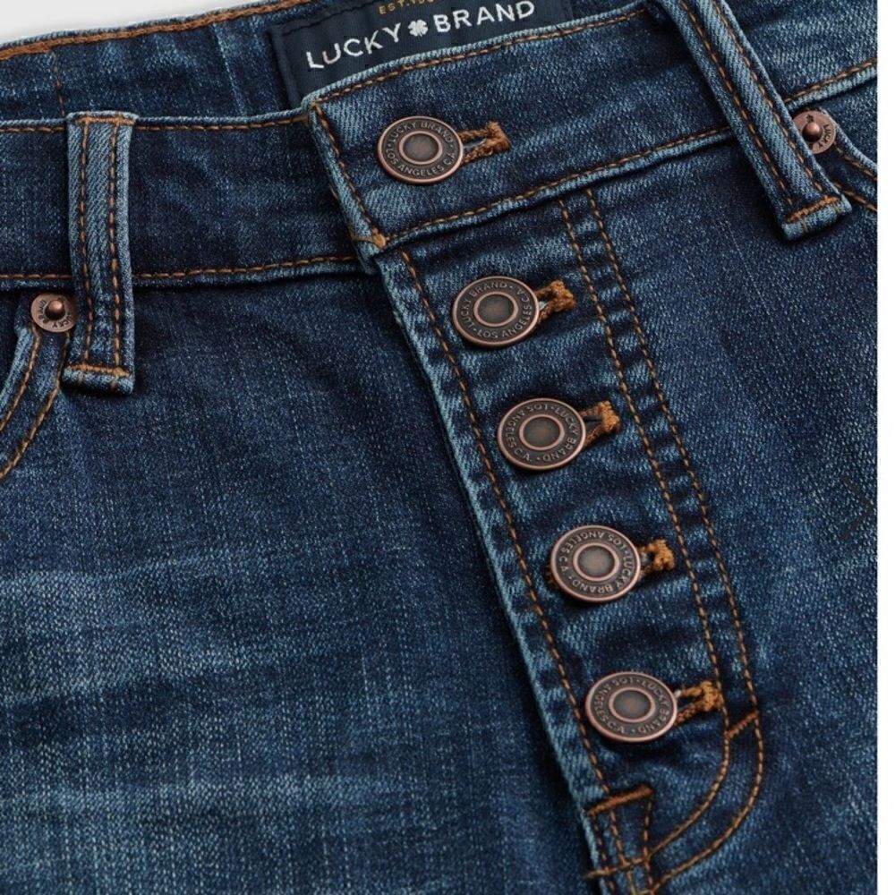 Lucky Brand High Rise Bridgette Button Up Skinny Jeans 00/24 - Picture 5 of 6